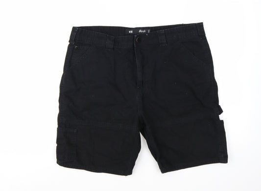 Denim Co. Men's Black Cargo Shorts Size L W38 Cotton Workwear