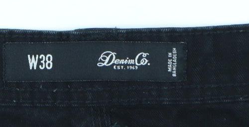 Denim Co. Men's Black Cargo Shorts Size L W38 Cotton Workwear