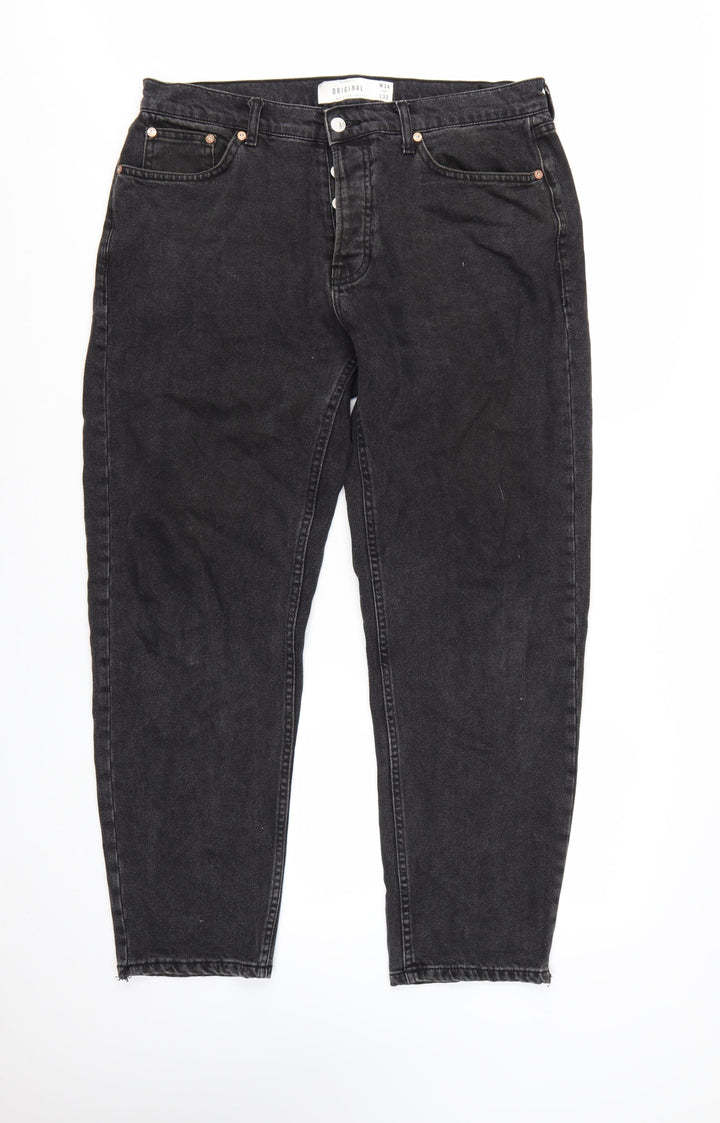 Topman Men's Black Original Tapered Jeans W34 L32 Denim