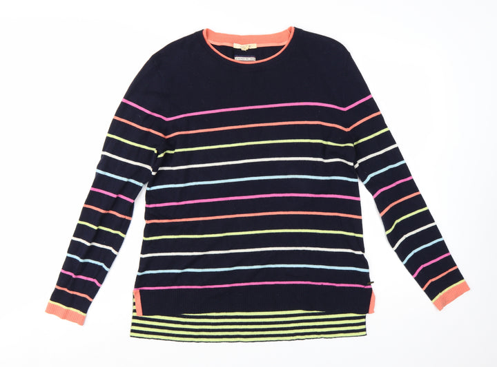 White Stuff Womens Multicoloured Stripe Merino Cotton Jumper UK 14