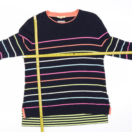 White Stuff Womens Multicoloured Stripe Merino Cotton Jumper UK 14