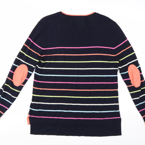 White Stuff Womens Multicoloured Stripe Merino Cotton Jumper UK 14