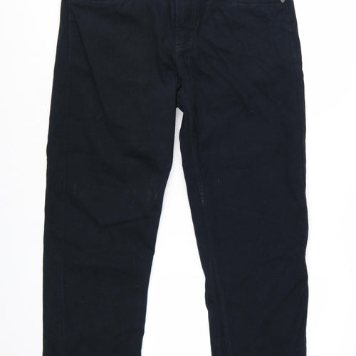 Next Men's Black Straight Fit Jeans 34S Cotton Denim