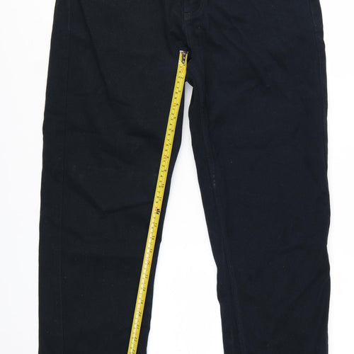 Next Men's Black Straight Fit Jeans 34S Cotton Denim