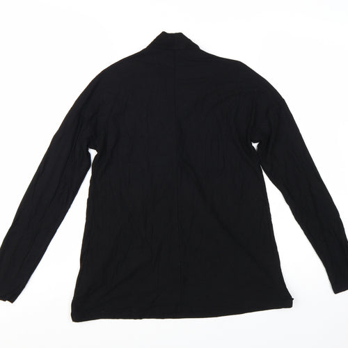 Next Women Black Jersey Wrap Long Sleeve Blouse Size 10