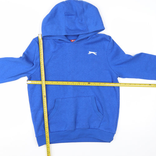 Slazenger Boys Blue Pullover Hoodie 11-12 Years Polyester Cotton Blend