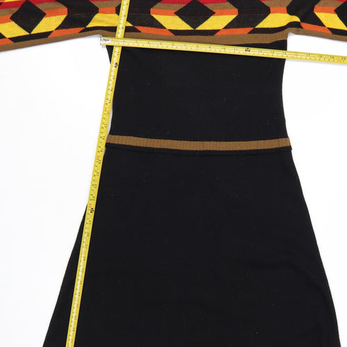 Fever London Women’s Black Size 8 A-Line Knit Retro Dress