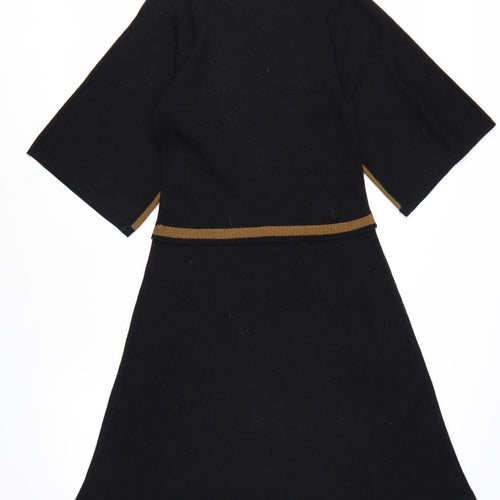 Fever London Women’s Black Size 8 A-Line Knit Retro Dress