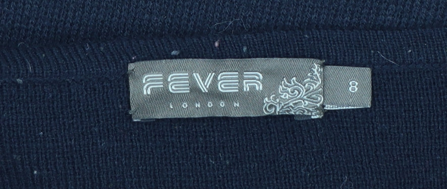 Fever London Women’s Black Size 8 A-Line Knit Retro Dress