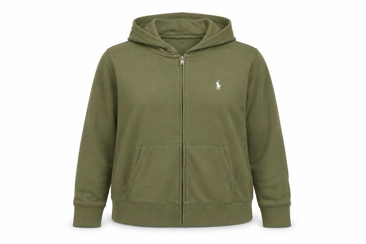 Polo Ralph Lauren Women’s Green Full Zip Hoodie Size L Cotton Blend