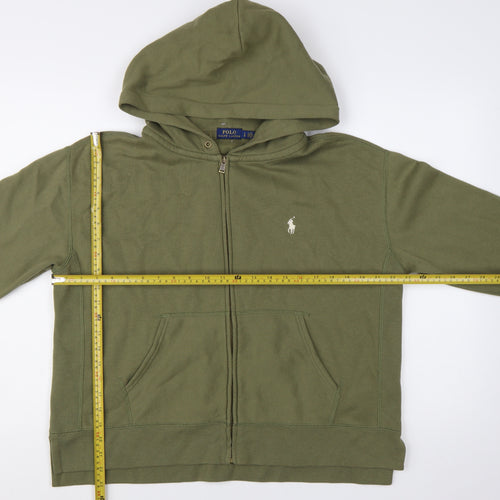 Polo Ralph Lauren Women’s Green Full Zip Hoodie Size L Cotton Blend
