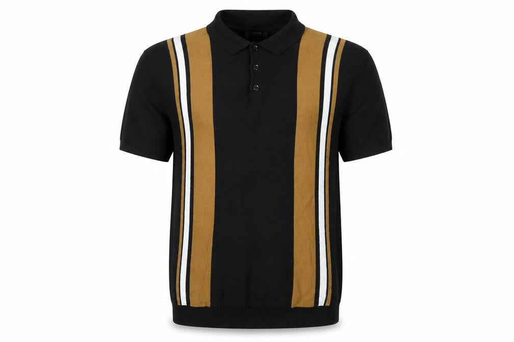 Jacamo Men's Black XL Short Sleeve Cotton Polo Jumper