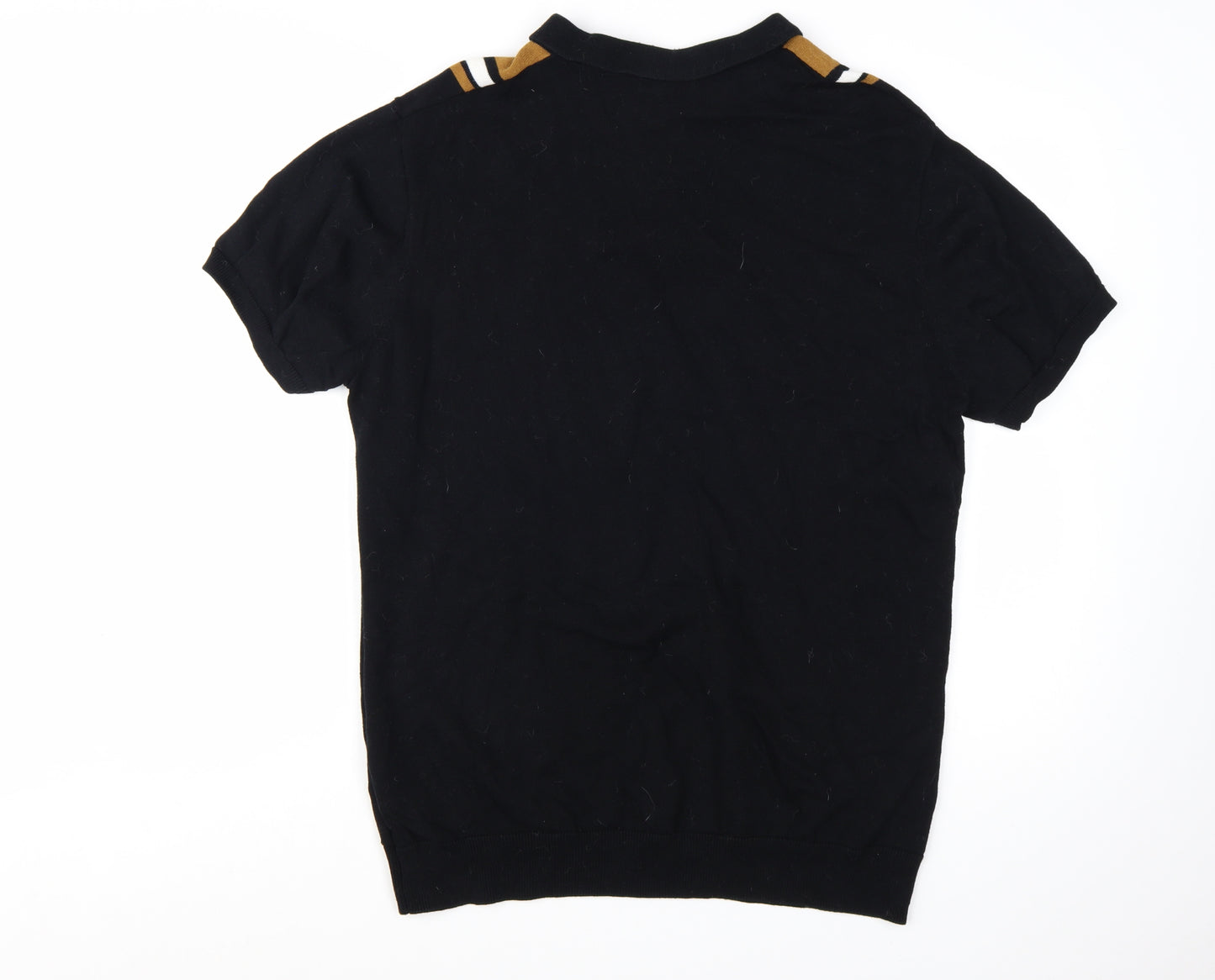 Jacamo Men's Black XL Short Sleeve Cotton Polo Jumper