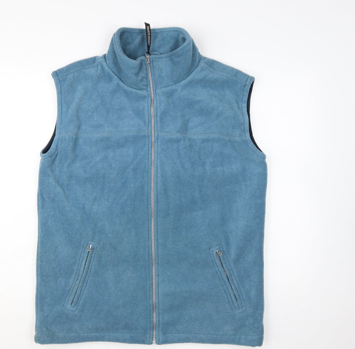 Arctic Storm Men's Blue Fleece Waistcoat Gilet Size L Full Zip Warm Vest