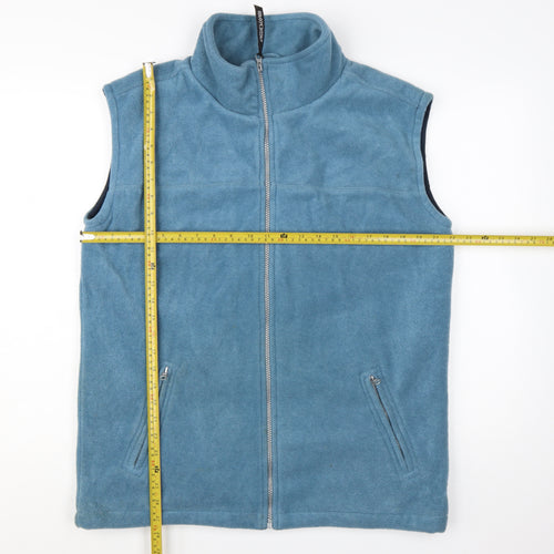 Arctic Storm Men's Blue Fleece Waistcoat Gilet Size L Full Zip Warm Vest