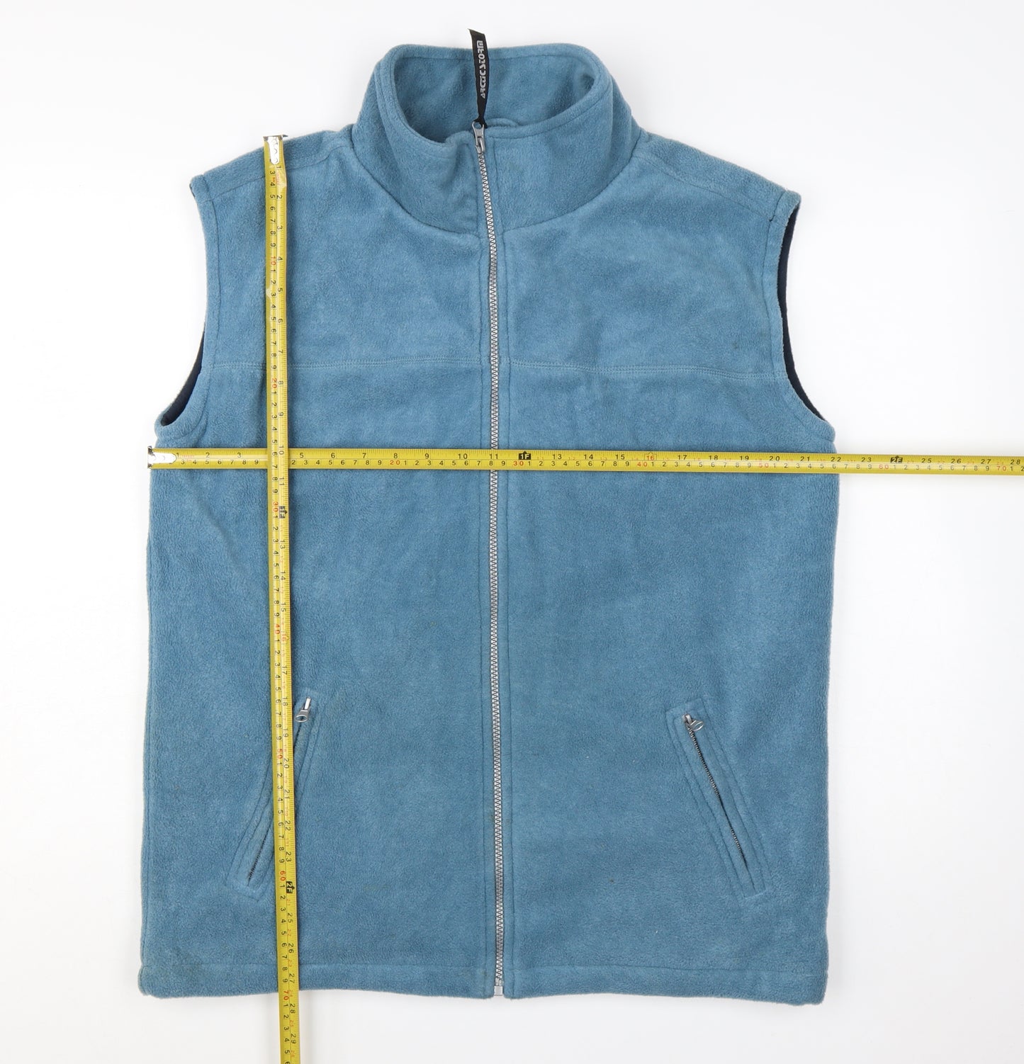 Arctic Storm Men's Blue Fleece Waistcoat Gilet Size L Full Zip Warm Vest