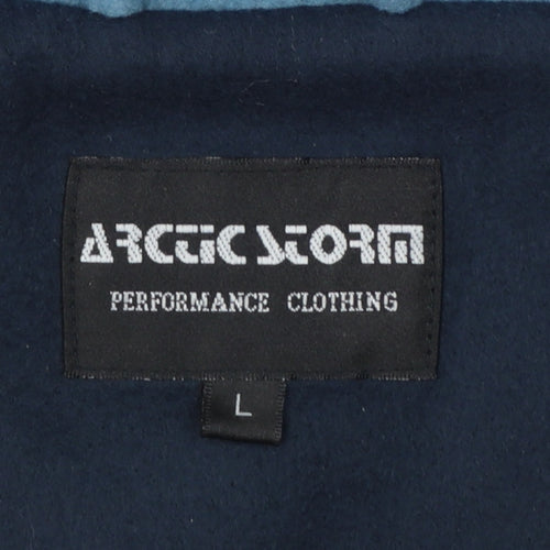 Arctic Storm Men's Blue Fleece Waistcoat Gilet Size L Full Zip Warm Vest