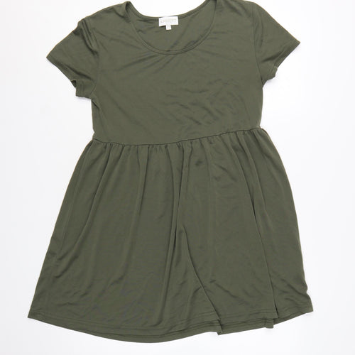 Apricot Women’s Green Skater Dress Size 10 Short Sleeve Casual