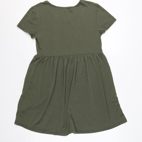 Apricot Women’s Green Skater Dress Size 10 Short Sleeve Casual