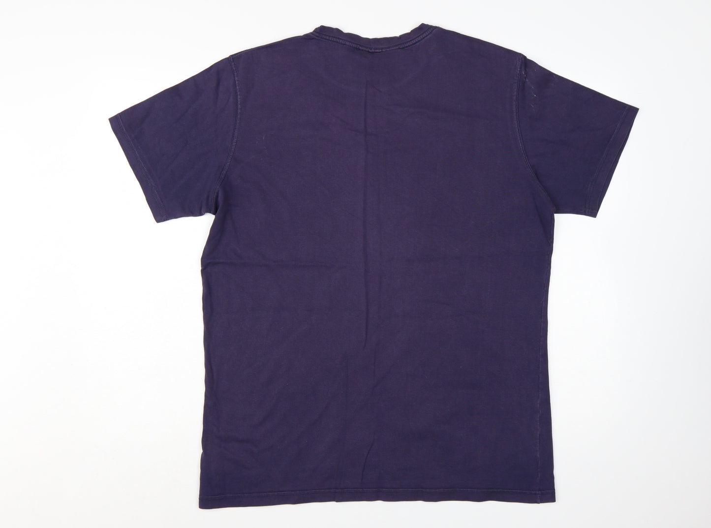 Animal Men's Purple Graphic Logo Regular Fit Cotton T-Shirt L