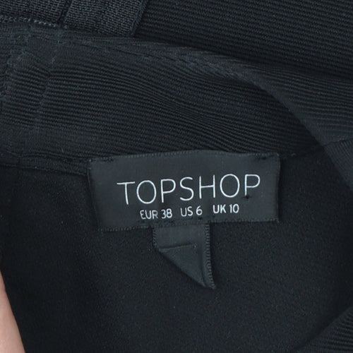Topshop Women’s Black Cut Out Bodycon Mini Dress UK 10
