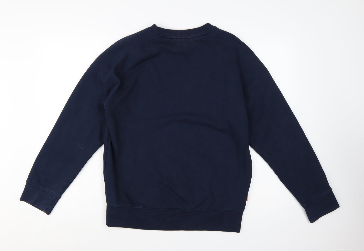 Timberland Men's Blue Logo Regular Fit Crew Neck Sweatshirt M