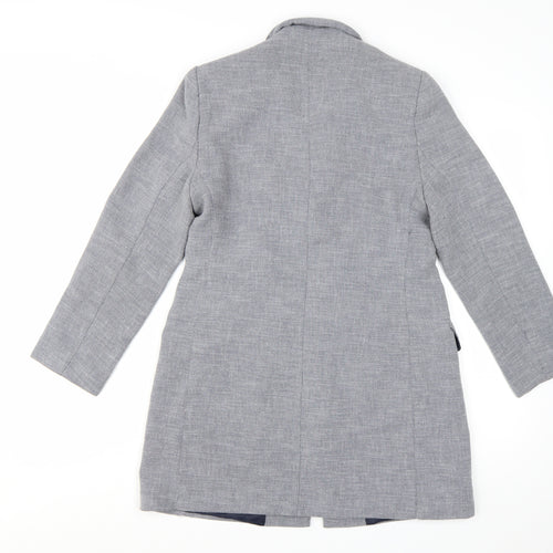 Marks and Spencer Women Grey Petite Single-Breasted Blazer Size 10