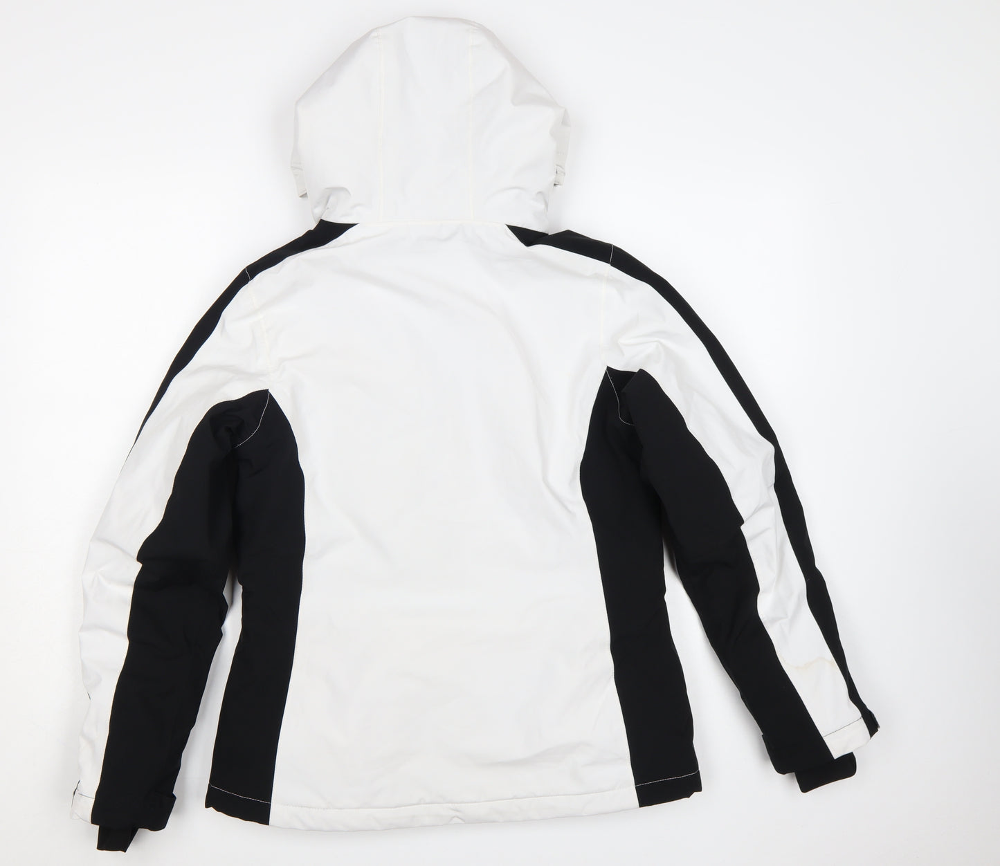 Nevica Women’s Black White Ski Jacket Size 10 Hooded Winter Coat