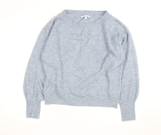Next Men's Blue Knit Crew Neck Pullover Jumper Size M