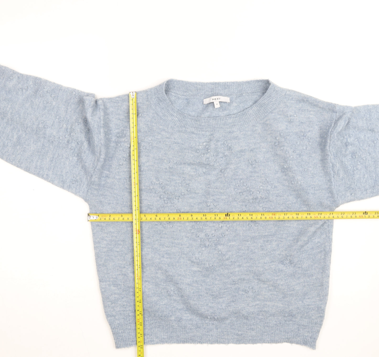 Next Men's Blue Knit Crew Neck Pullover Jumper Size M