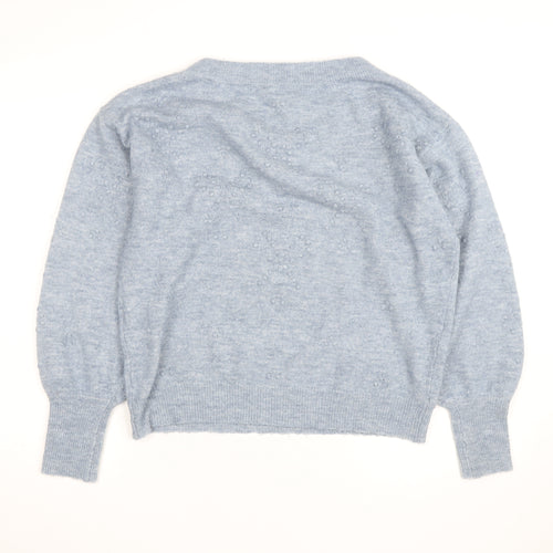 Next Men's Blue Knit Crew Neck Pullover Jumper Size M