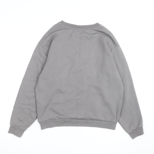 Slazenger Men’s Grey Crew Neck Pullover Sweatshirt S Sports Logo