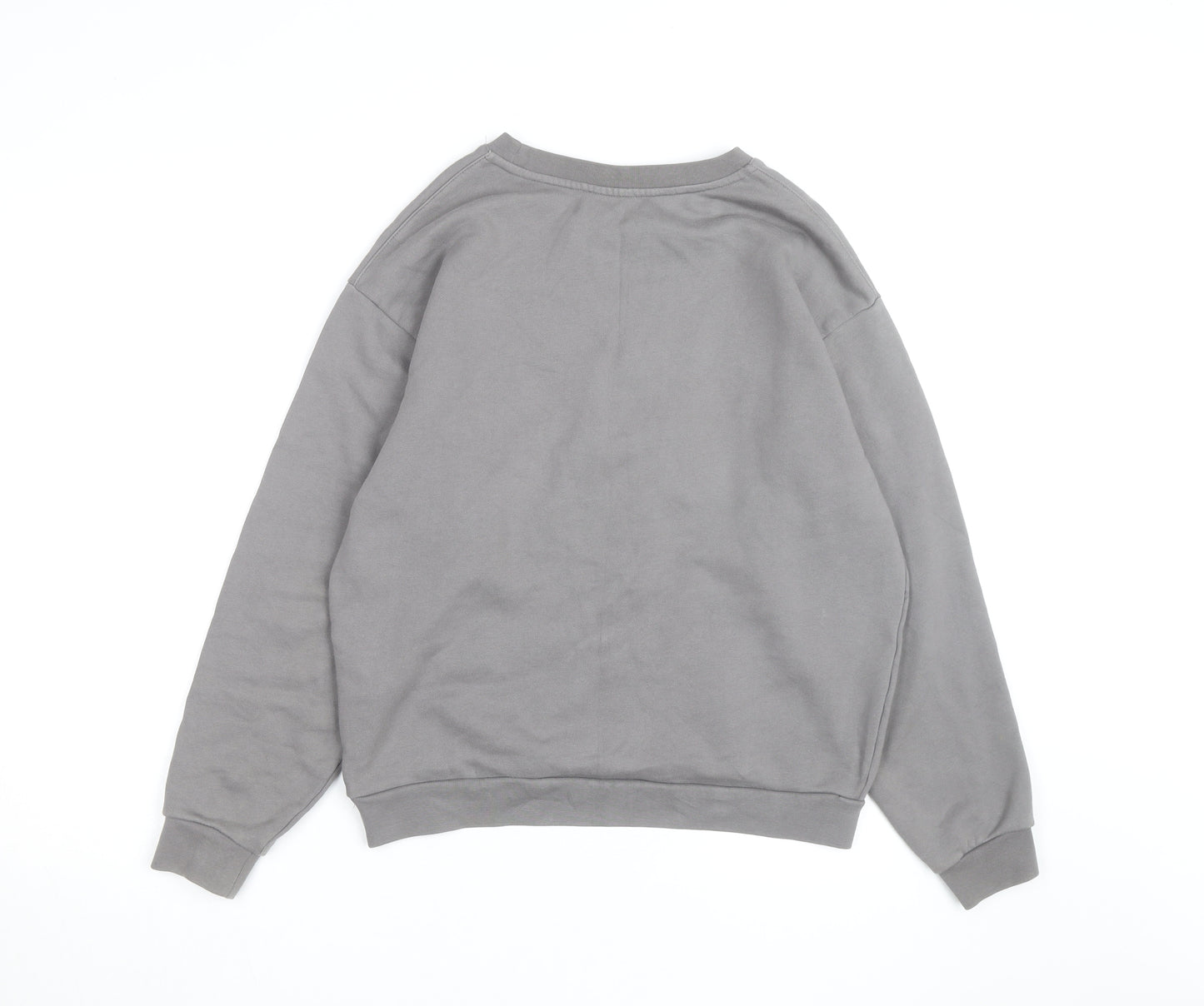 Slazenger Men’s Grey Crew Neck Pullover Sweatshirt S Sports Logo