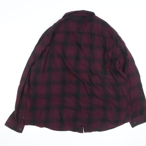 Red Herring Men's Red Black Plaid Flannel Shirt 2XL Regular Fit