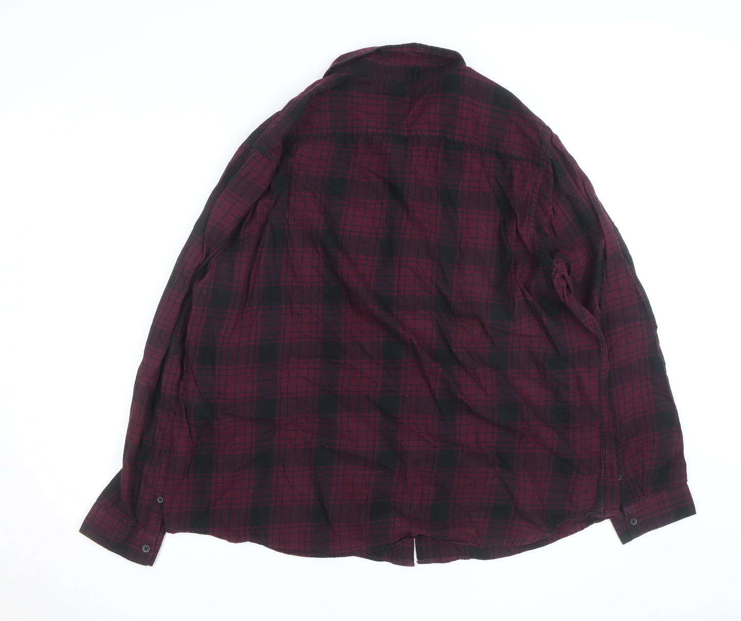 Red Herring Men's Red Black Plaid Flannel Shirt 2XL Regular Fit