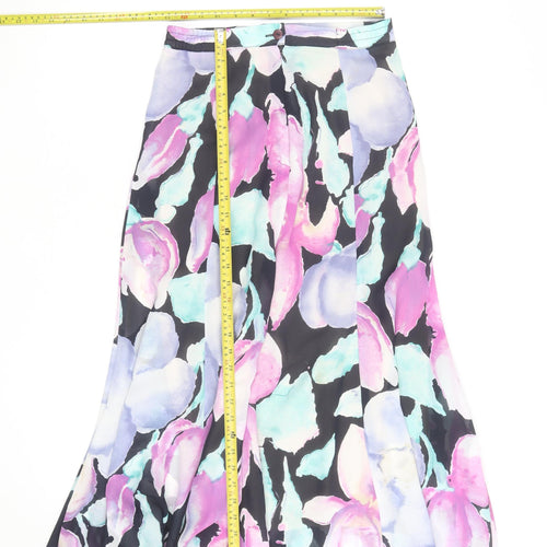 Jacques Vert Women's Multicoloured Floral Midi A-Line Skirt Size 12