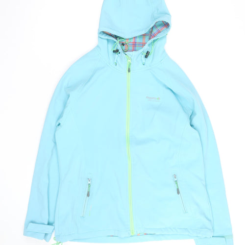 Regatta Women's Blue Soft Shell Hooded Jacket Size 16