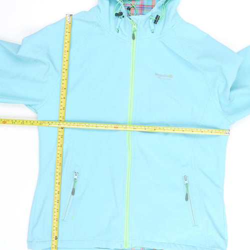 Regatta Women's Blue Soft Shell Hooded Jacket Size 16