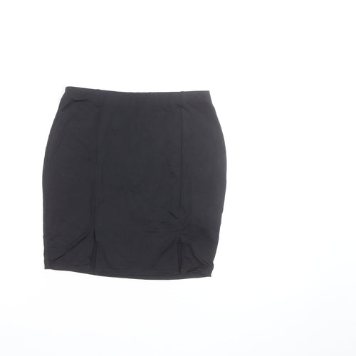 Boohoo Women's Black Size 10 High Rise Pencil Skirt