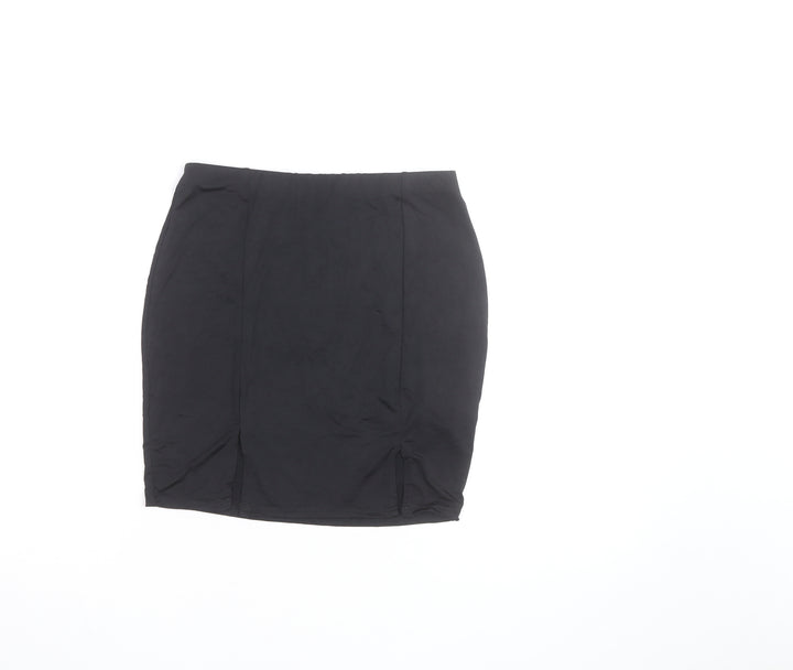 Boohoo Women's Black Size 10 High Rise Pencil Skirt