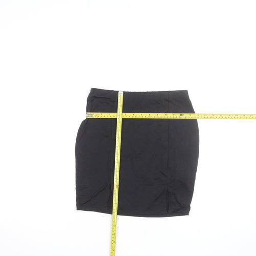 Boohoo Women's Black Size 10 High Rise Pencil Skirt