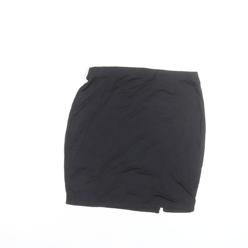 Boohoo Women's Black Size 10 High Rise Pencil Skirt