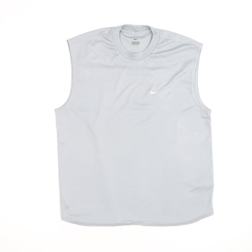Nike Men's Grey Sleeveless Dri-FIT Tank Top Size M