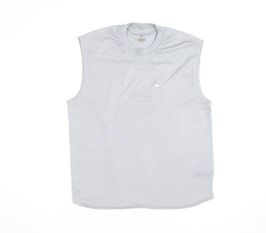 Nike Men's Grey Sleeveless Dri-FIT Tank Top Size M