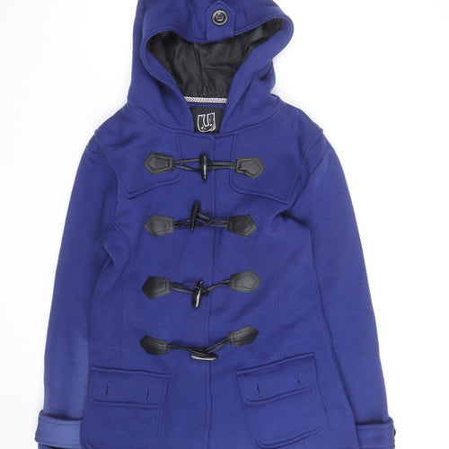 Urban Diva Women's Blue Hooded Duffle Coat Size 10
