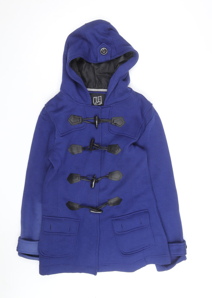 Urban Diva Women's Blue Hooded Duffle Coat Size 10