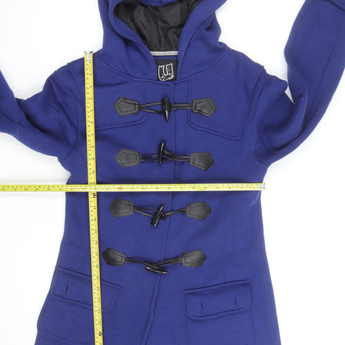 Urban Diva Women's Blue Hooded Duffle Coat Size 10
