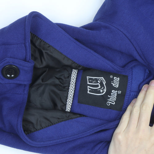 Urban Diva Women's Blue Hooded Duffle Coat Size 10