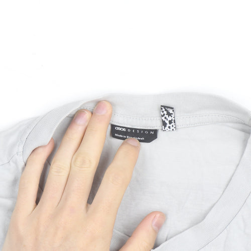 ASOS Men’s White Graphic Print City Inspire Relaxed Fit T-Shirt L