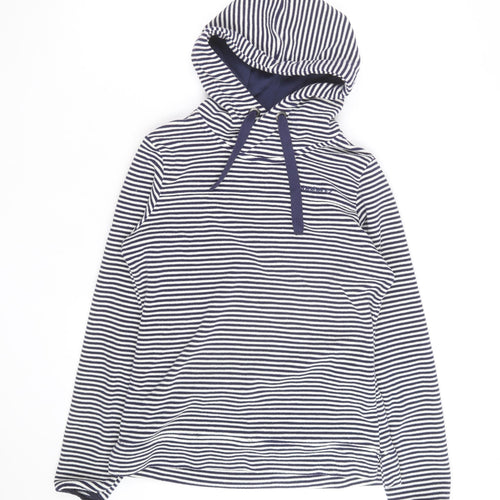 Brasher Womens Navy Striped Pullover Hoodie XS Outdoor Casual